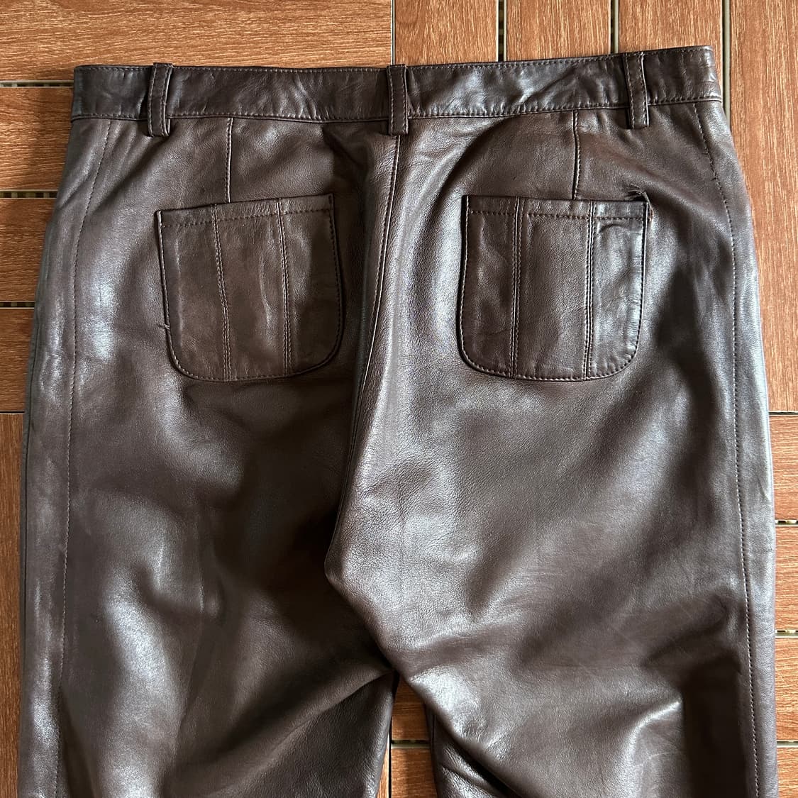 90’s Closed genuine leather pants 상품이미지5