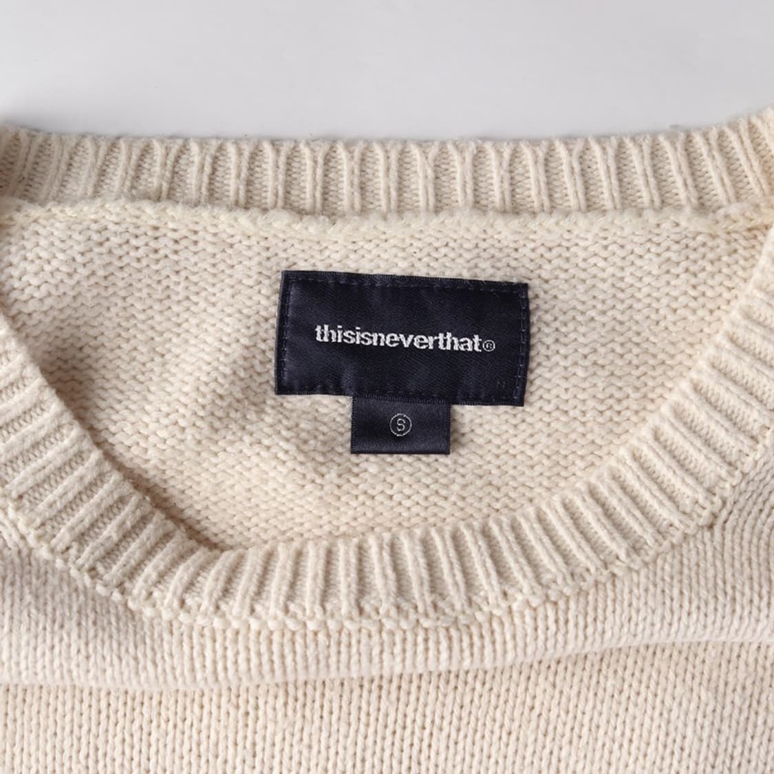디스이즈네버댓 로고 아플리케 니트 S 상품이미지5