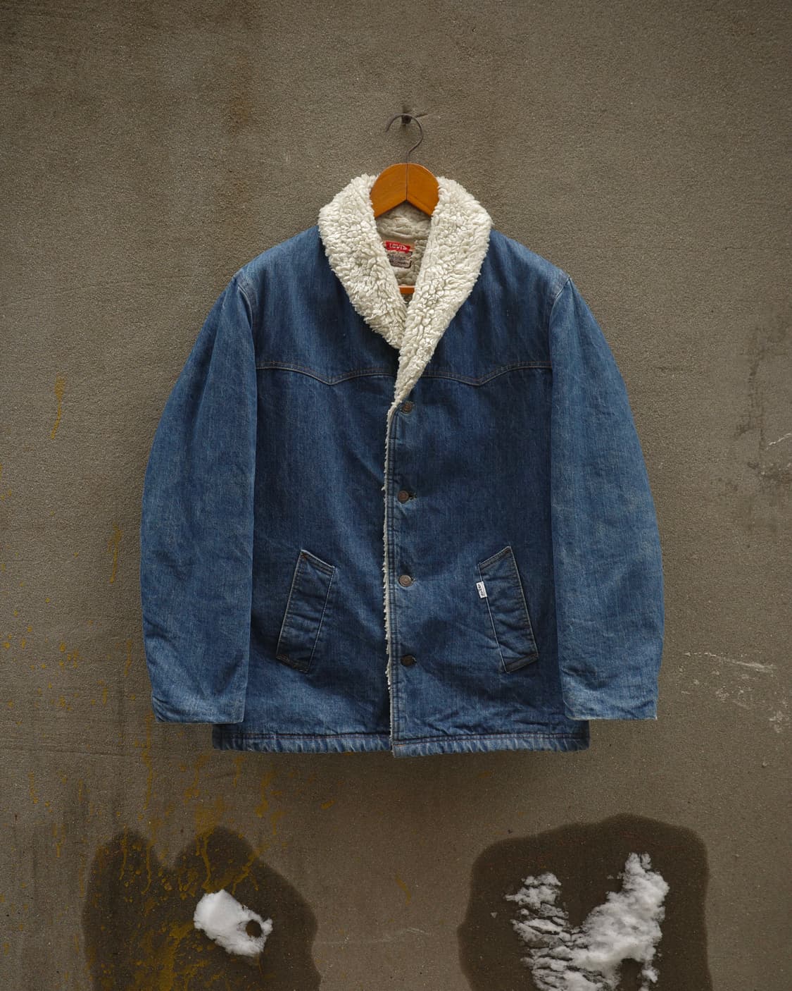 70‘s Levi’s 데님 웨스턴 숄카라 쉐르파 자켓 상품이미지1