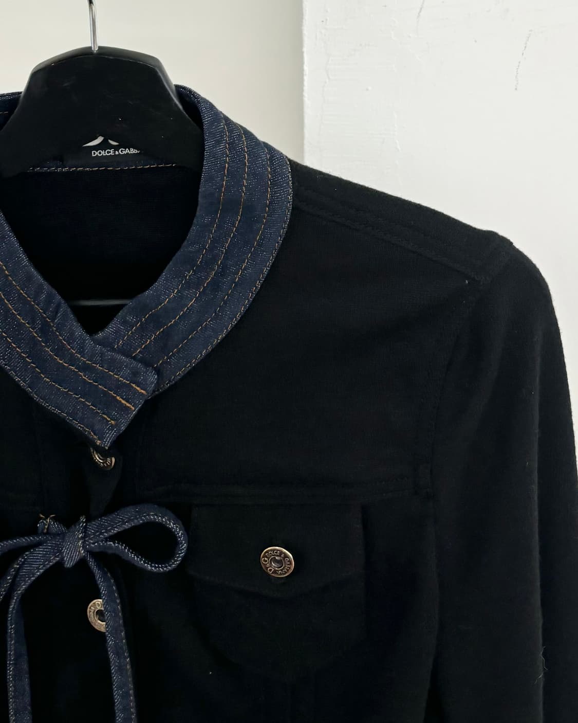 돌체앤가바나 블랙 크롭 데님 자켓  상품이미지4