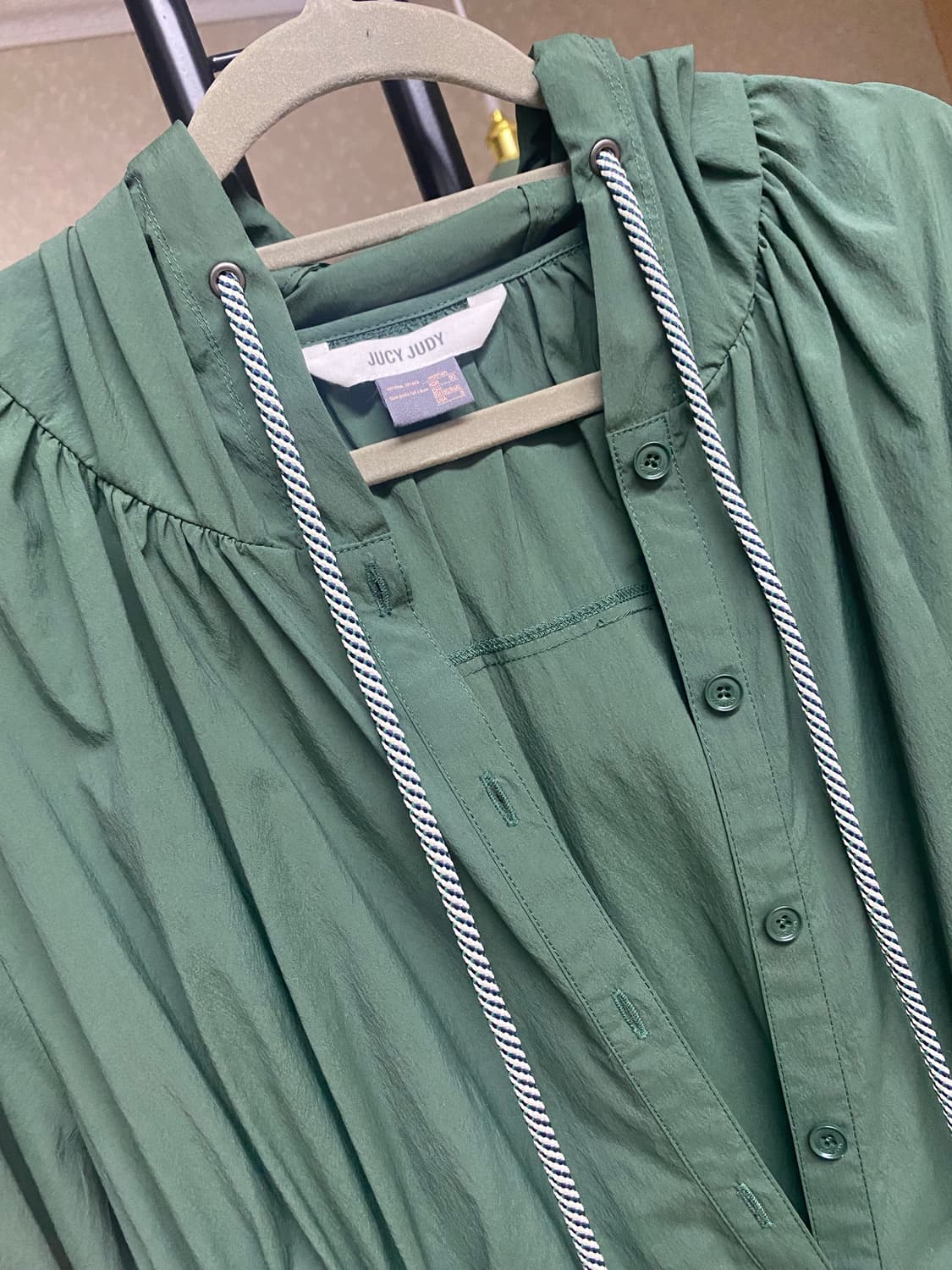 JUCY JUDY 그린 후드 롱 원피스 S 상품이미지1