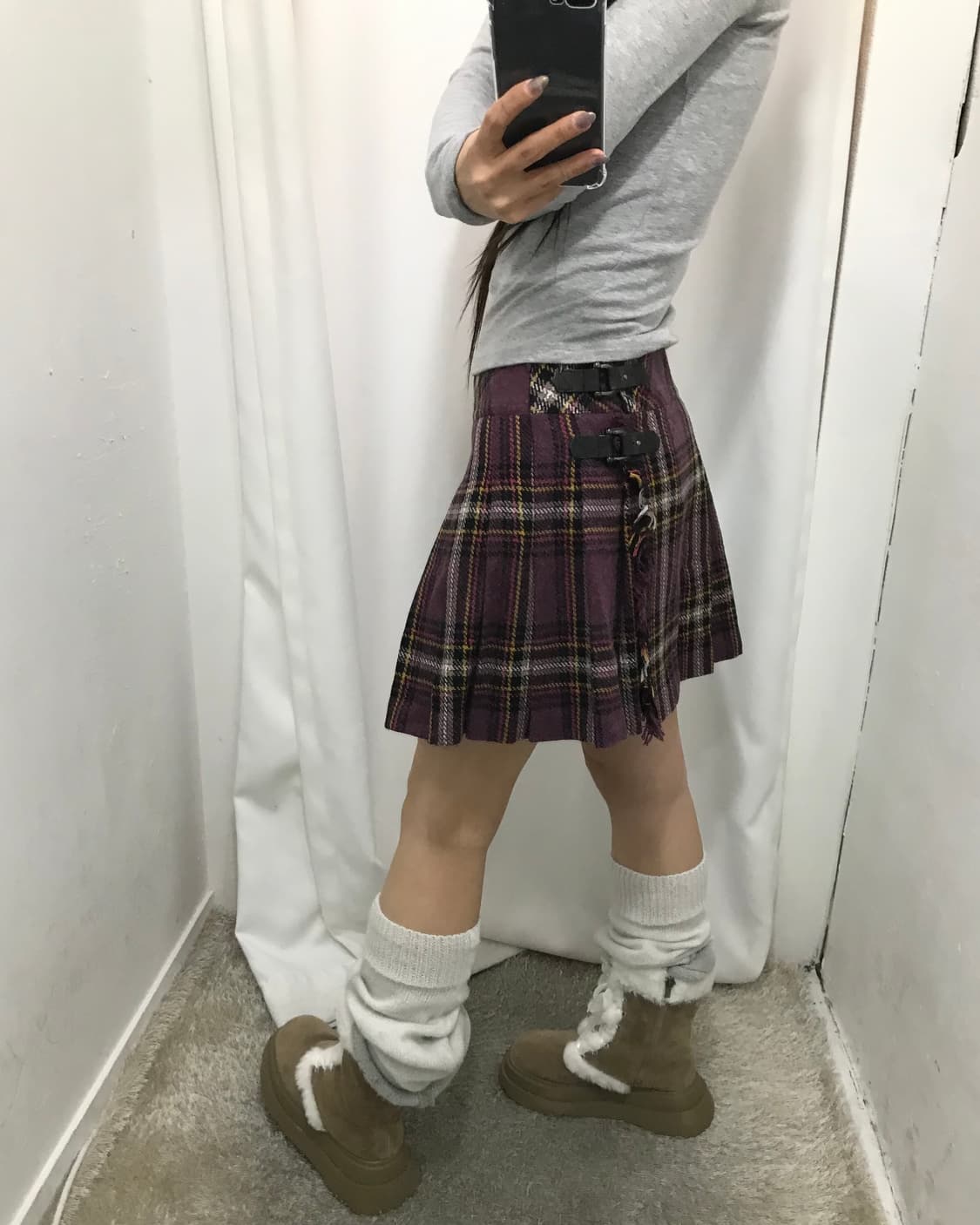 버버리 블루라벨 노바체크 플리츠 스커트 상품이미지2