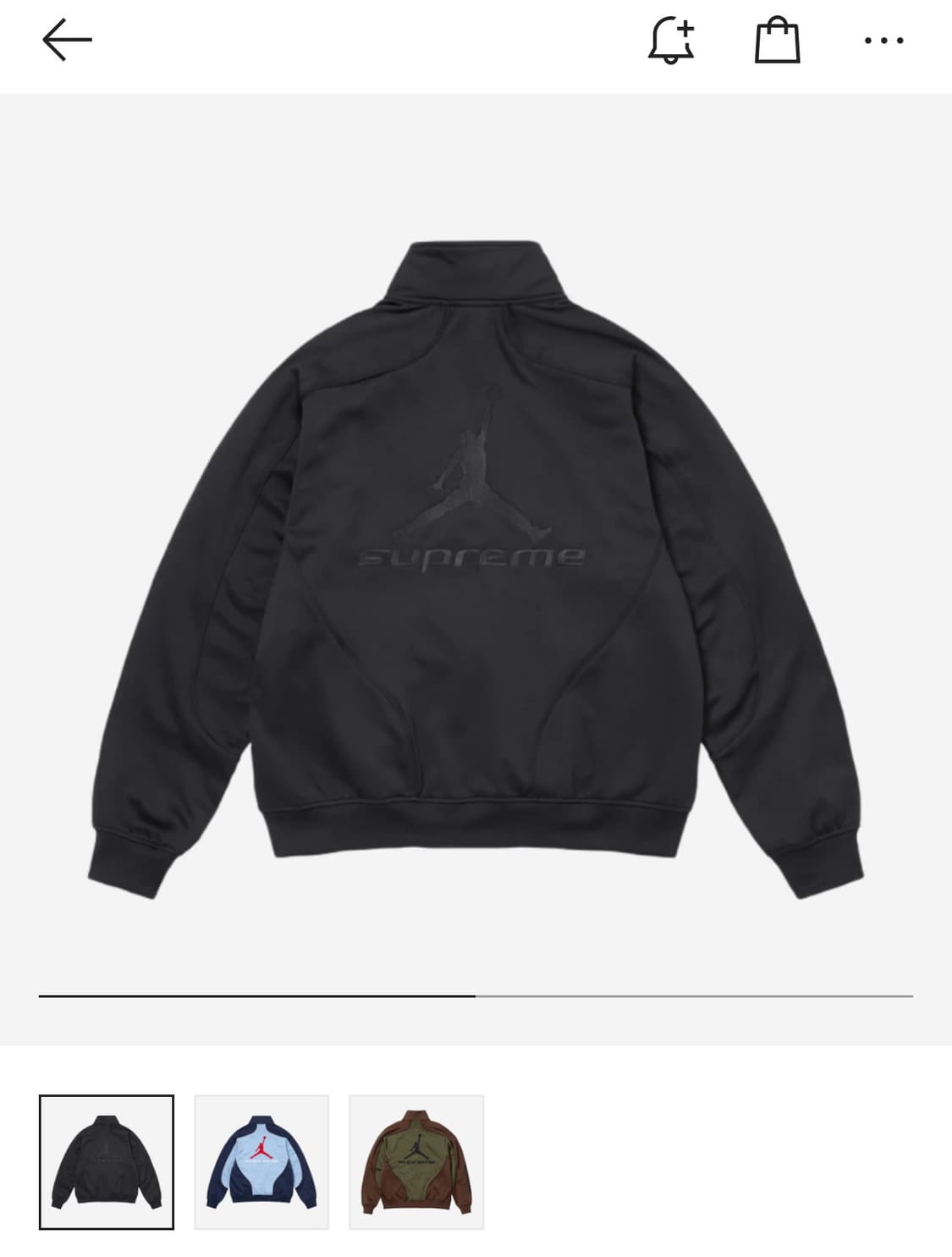 슈프림 조던 트랙자켓 블랙 m 상품이미지2