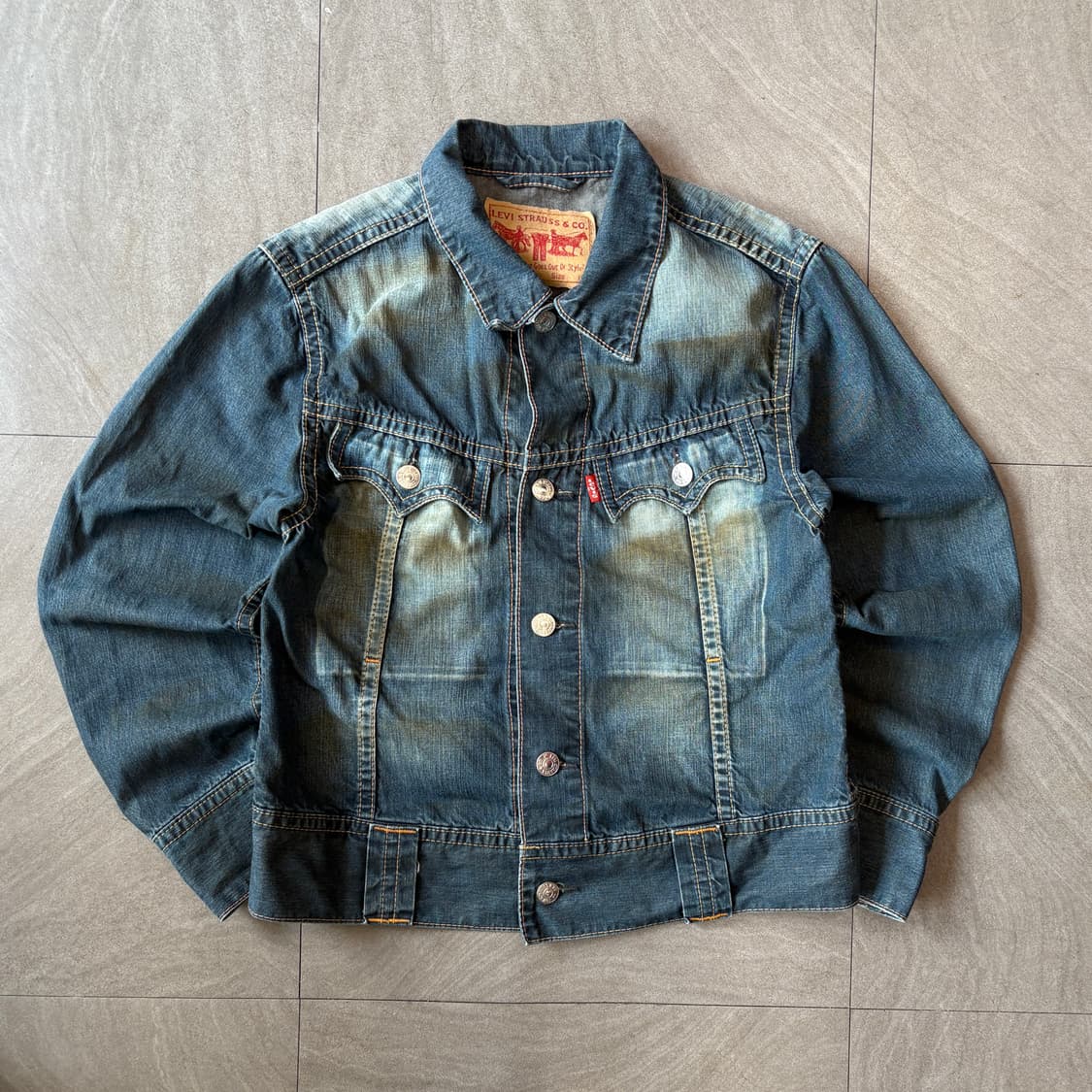 리바이스 정품 더티 워싱 데님 자켓 상품이미지1