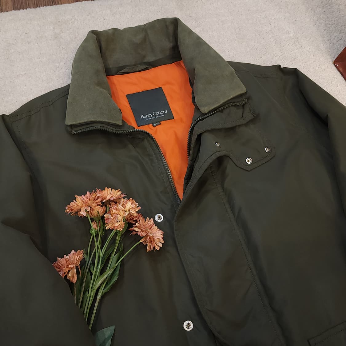 90s 헨리코튼 필드자켓 이탈리안 밀리터리 클래식 마운틴 파카 50 상품이미지5