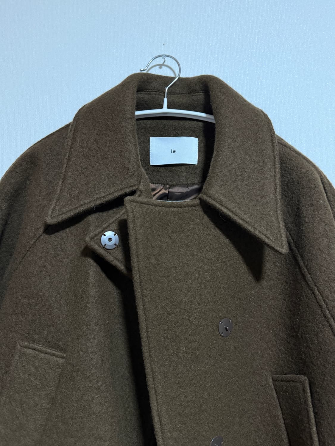 Le 르 브라운 알파카 숏 크롭 코트 상품이미지2