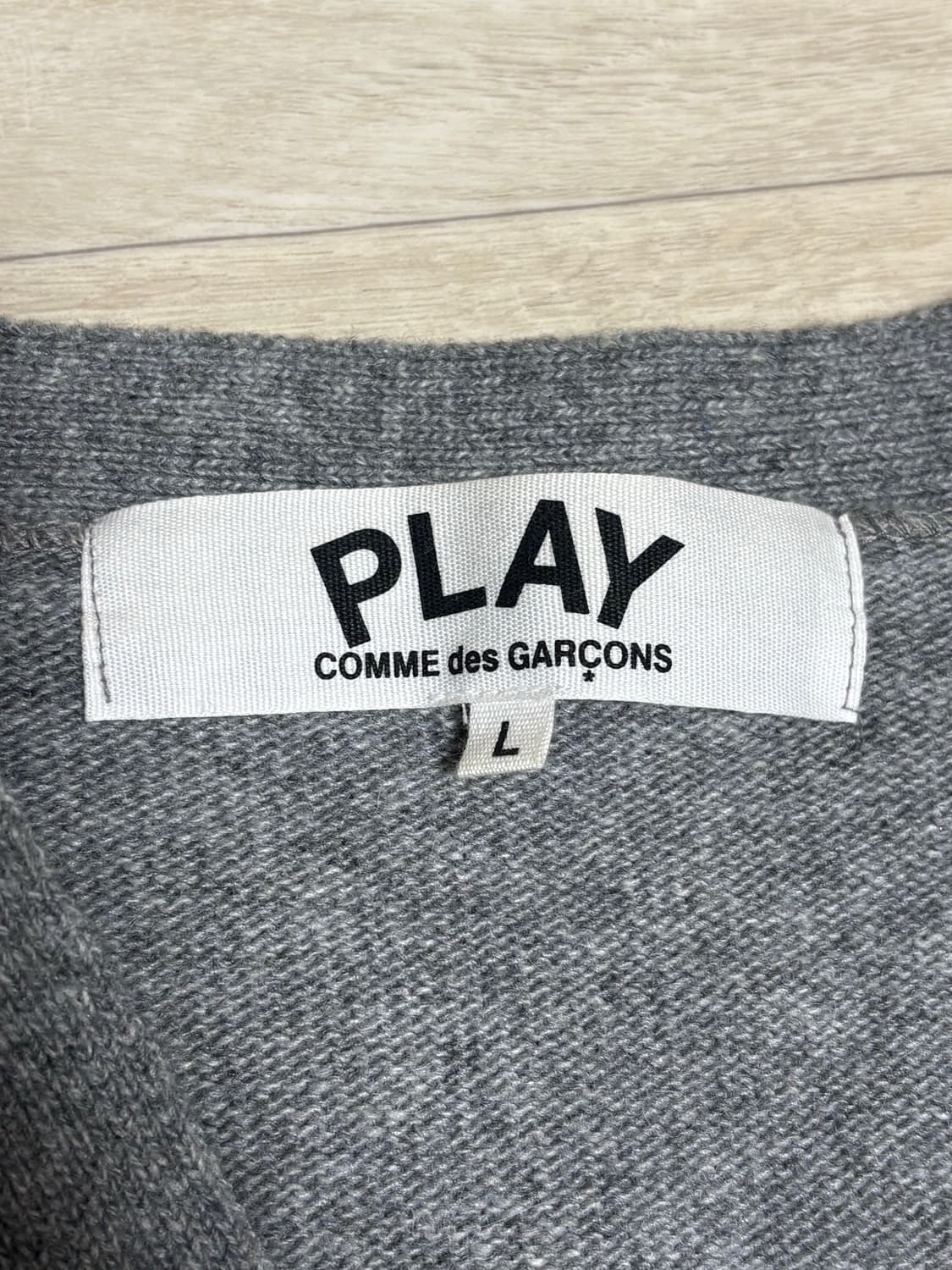 꼼데가르송 가디건 그레이 L 상품이미지2