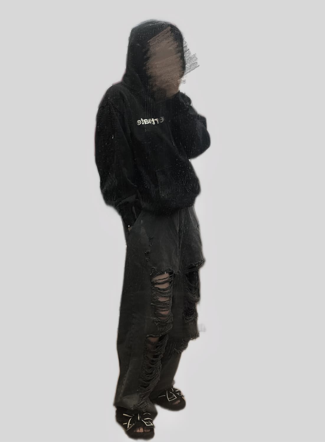 🖤[미친핏 착샷]디스이즈네버댓 빅로고 블랙 후드티🖤 상품이미지1