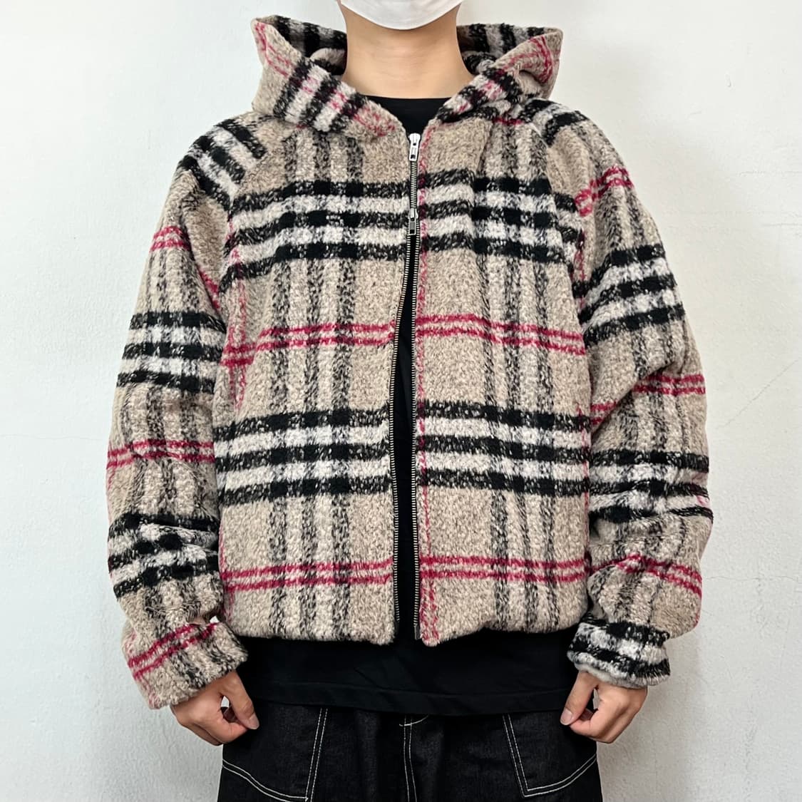언더마이카 런던 24FW 해리티지 체크 플리스 후드자켓 상품이미지2
