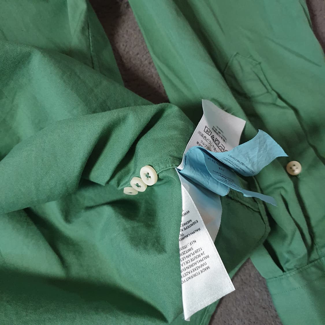 폴로 클래식핏 가먼트다이 트윌 셔츠 xs 상품이미지7