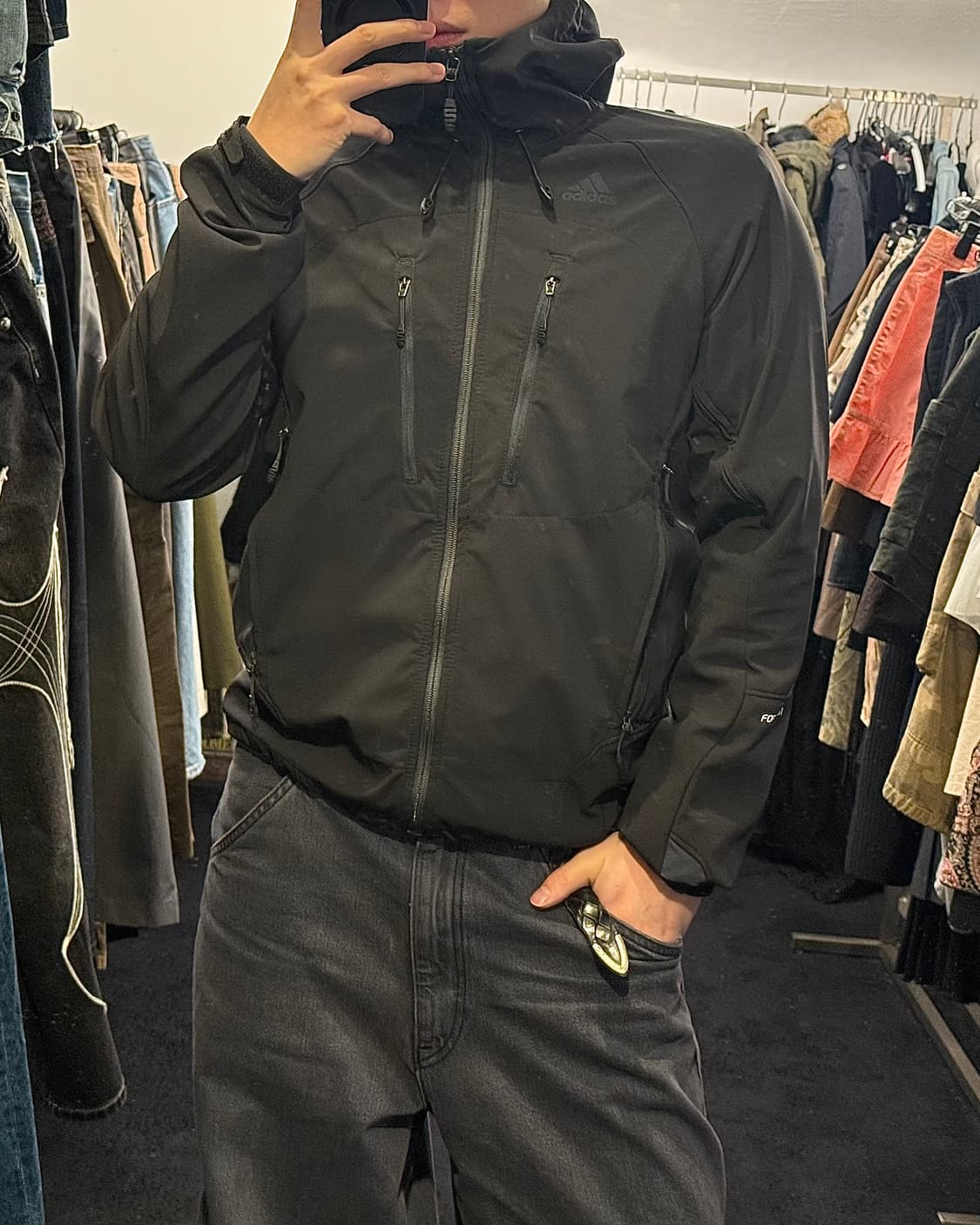 아디다스 아웃도어 고프코어 바람막이 쉘 집업 자켓 바람막이 등산 런닝 L 상품이미지1