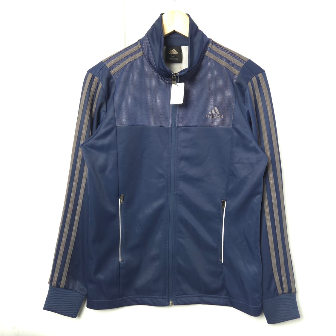 남여S-M 아디다스 네이비 배색 져지 집업 상품이미지1