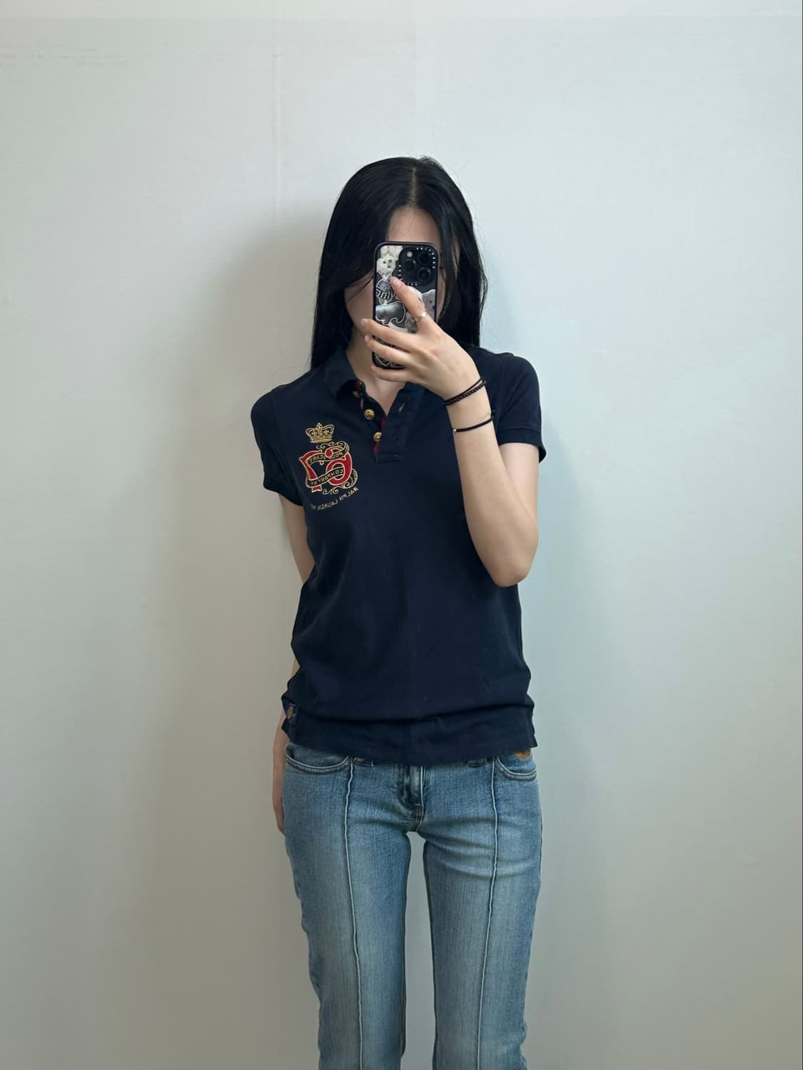 폴로 진스 네이비 피케 반팔 카라 티셔츠 상품이미지1