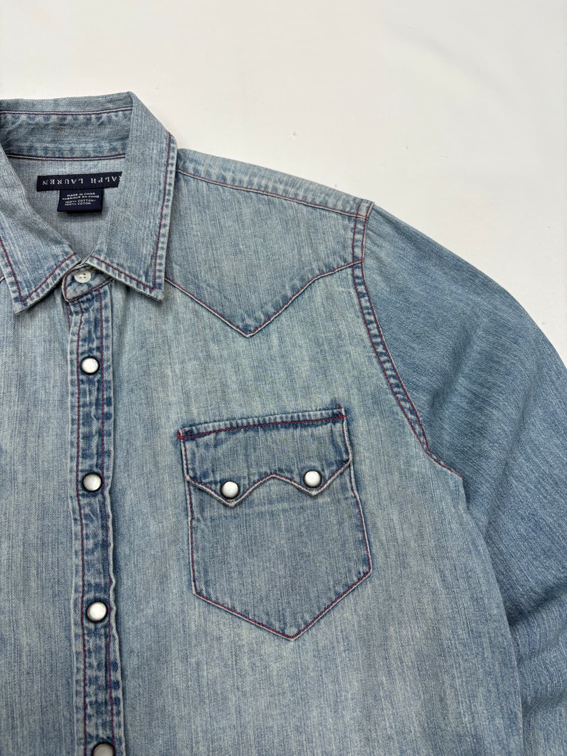 폴로 랄프로렌 웨스턴 중청 데님 셔츠 상품이미지4