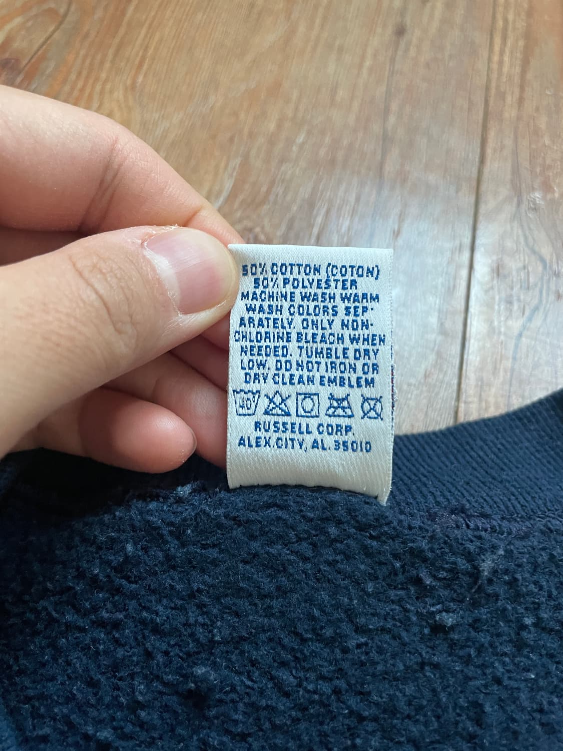 90s 러셀 애슬레틱 스웻셔츠 네이비 XL 미제🇺🇸 상품이미지6