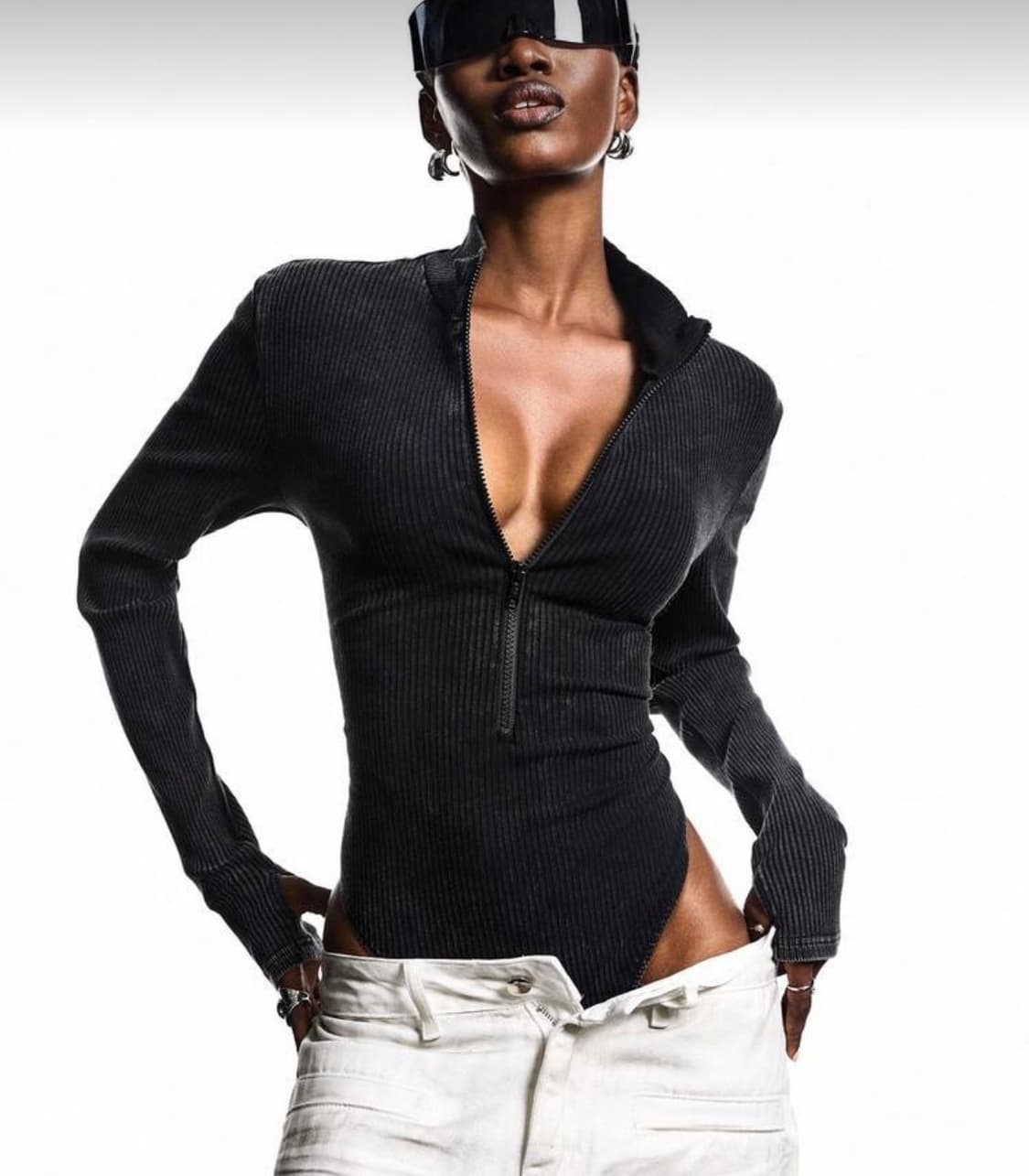 Pigment-Dyed Turtleneck Warmer Bodysuit 상품이미지1