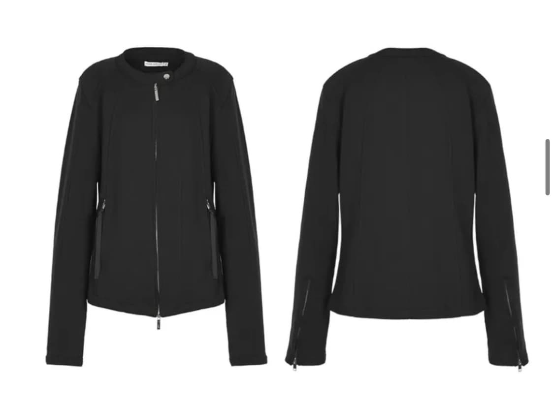 [나체 NACHE] 심 라인 JERSEY 라이더 자켓 (UNISEX)블랙 상품이미지4