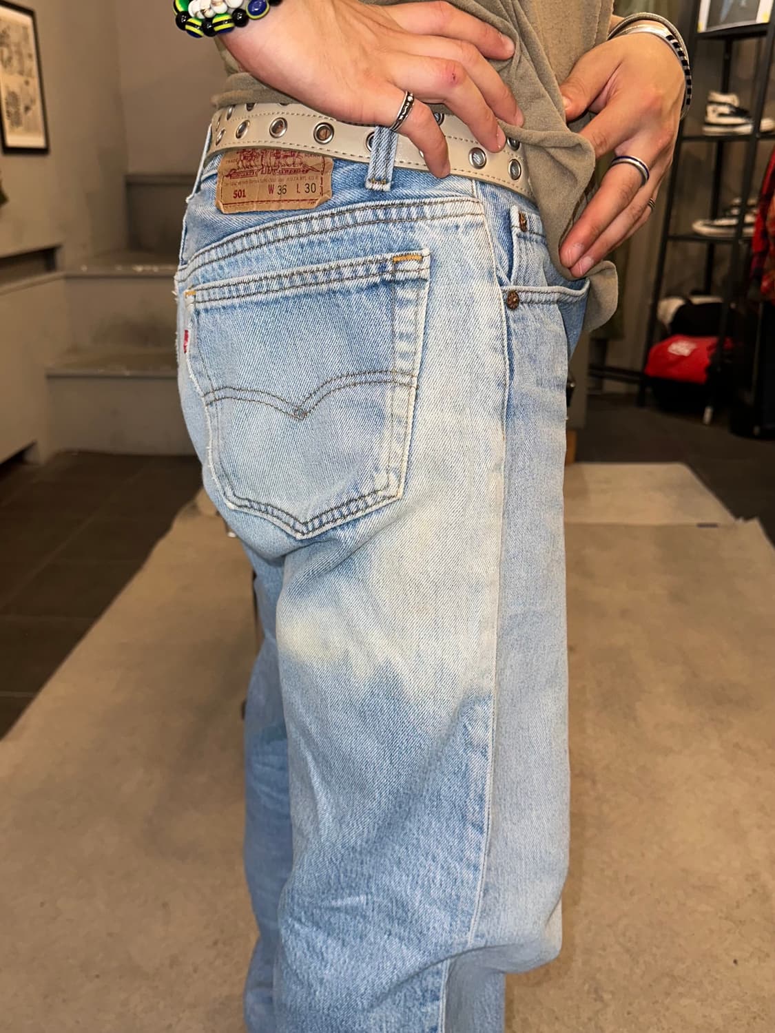 90’s Levi’s 501 532 denim washed pants  상품이미지3