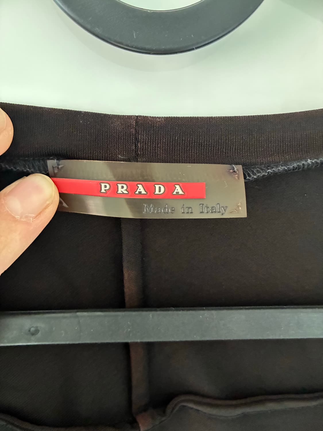 Prada Sport 프라다 블랙 스트레치 반팔 탑 상품이미지3