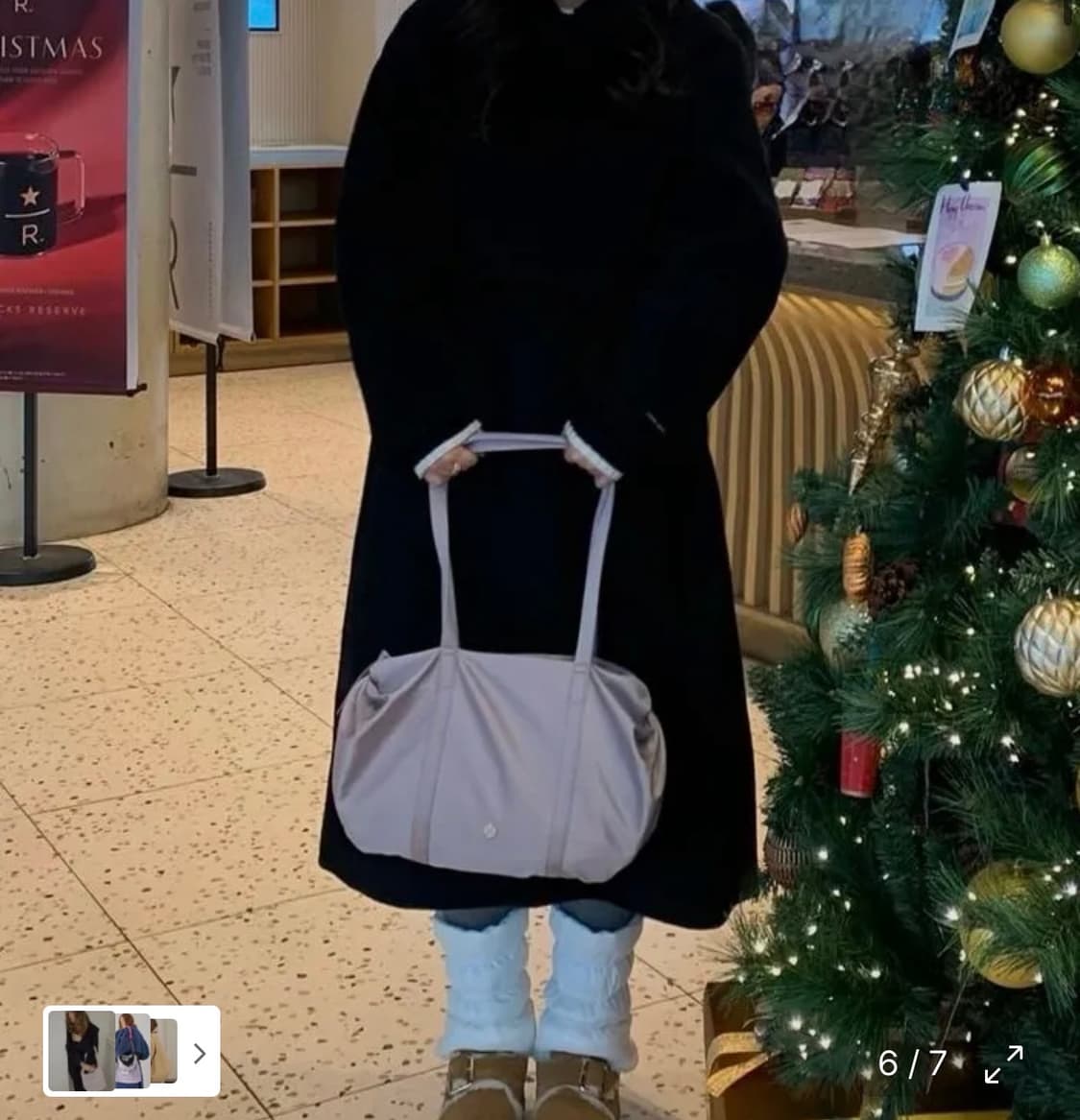 히어리 오로라 셔링 더플백 라일락 상품이미지5