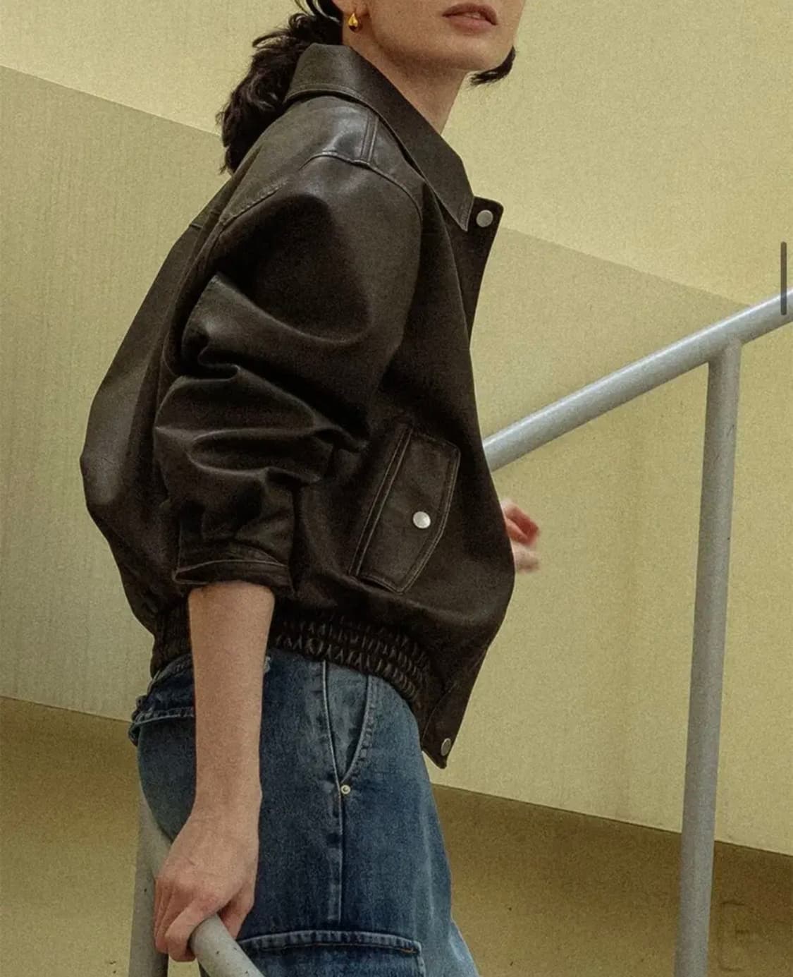 틸아이다이 네츄럴 크랙 레더 블루종 브라운 상품이미지5