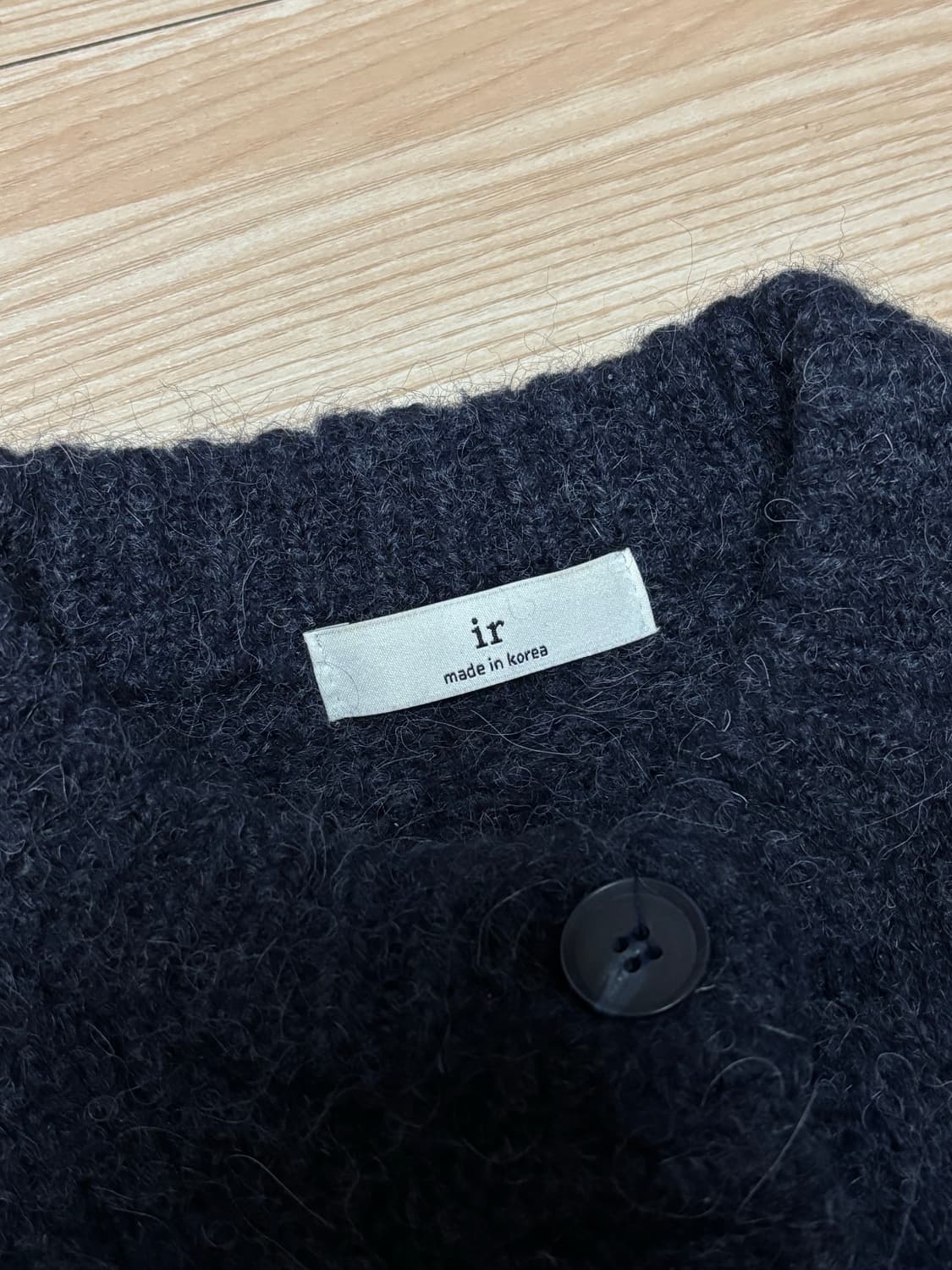 크롭 헤어리 니트 가디건 상품이미지3