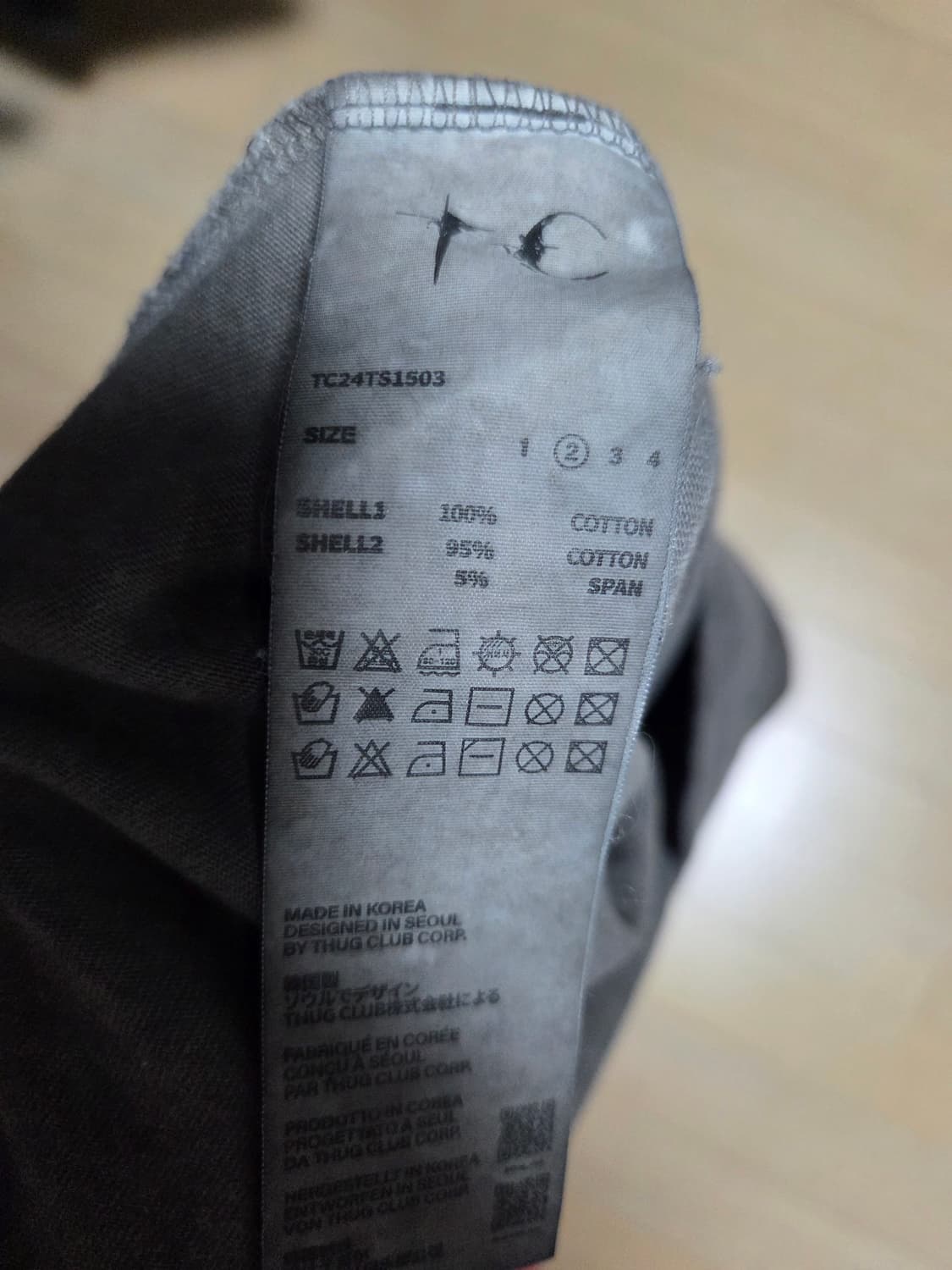 [2] 떠그클럽 tc 베이직 티셔츠 블랙 상품이미지4