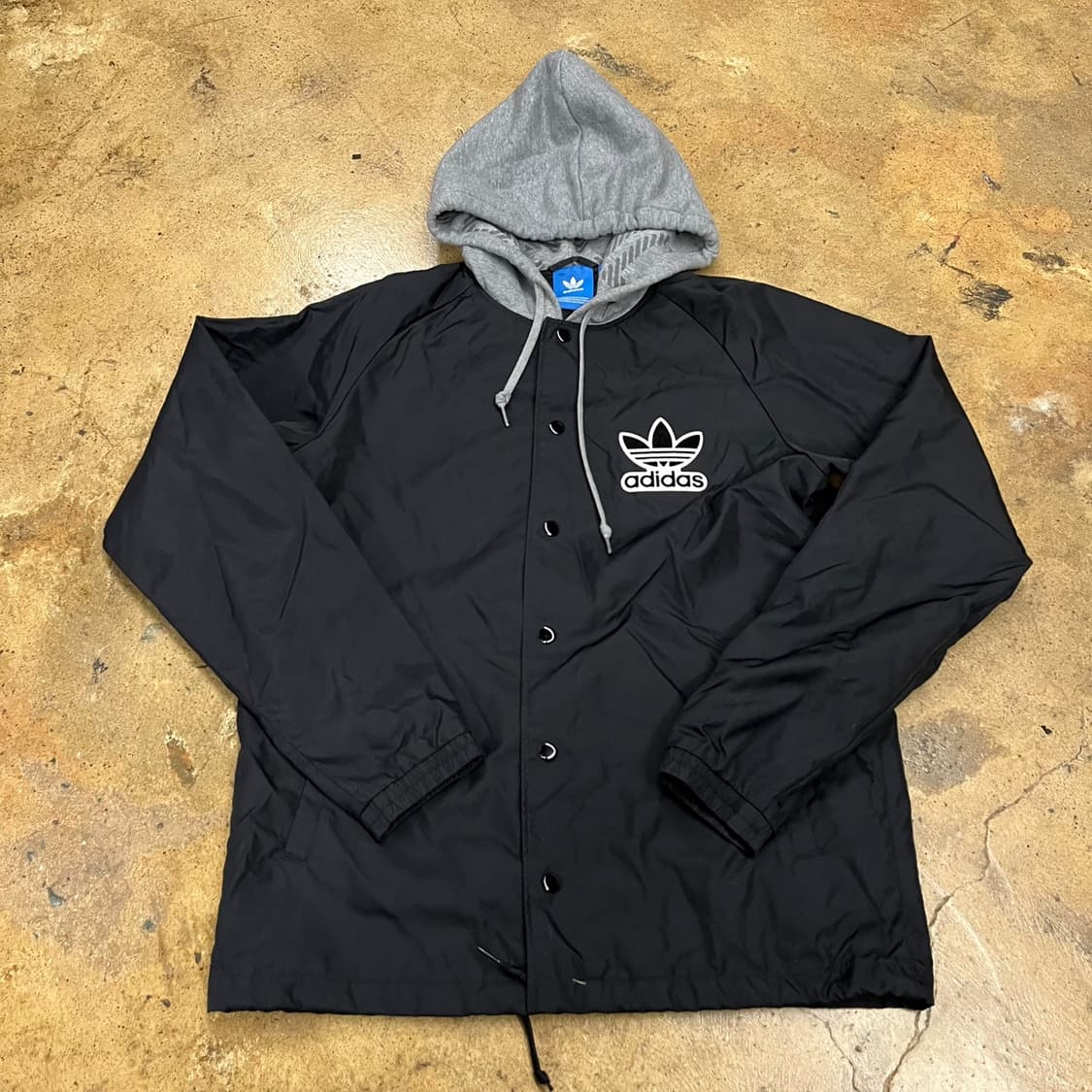 [정품/100] 아디다스 후드 집업 코치 자켓 블랙 b10 상품이미지2