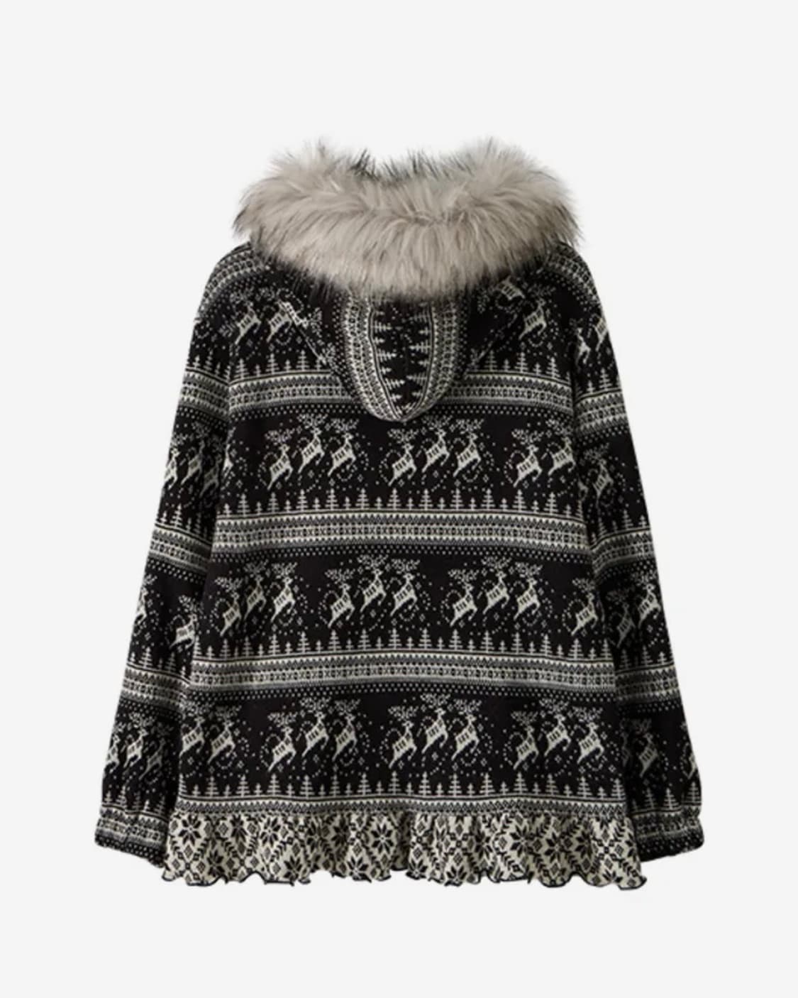 유쓰배쓰 Nordic Oversized Knit Hoodie 상품이미지2