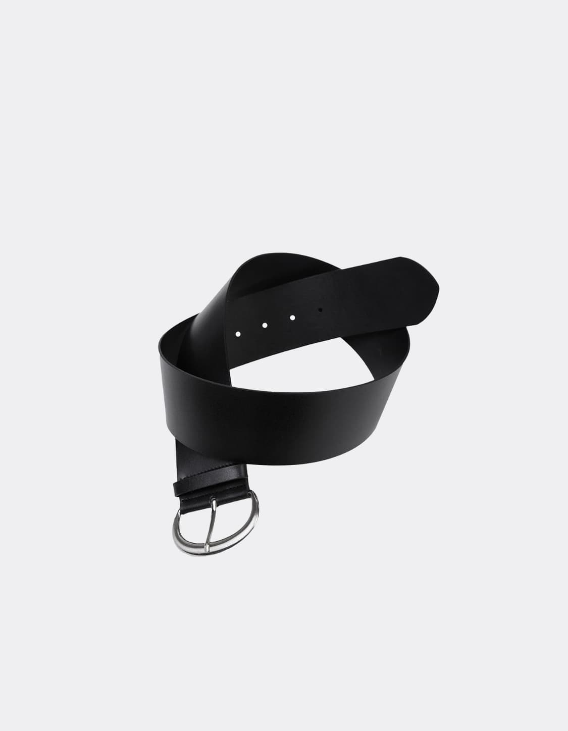 세릭 COW SKIN WIDE BELT-BLACK 상품이미지1