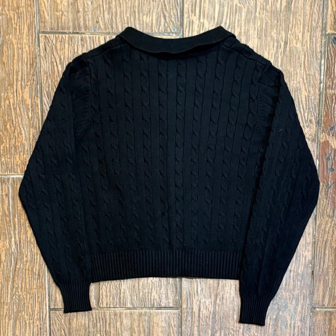 [HI] Polo 폴로 케이블 니트 집업 블랙 상품이미지5