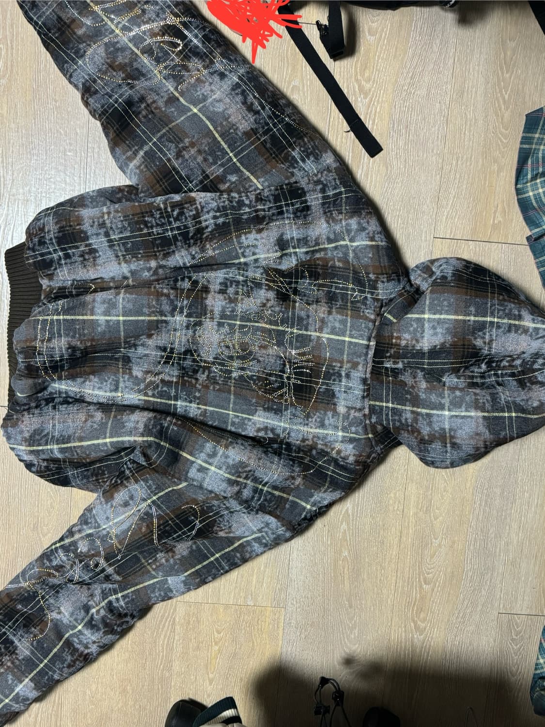 yeel 타탄 체크후디 점퍼 상품이미지6