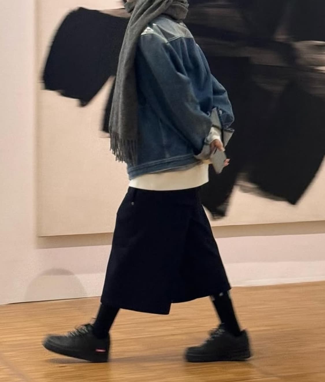 새상품) 에핑글러 오발하프데님 M 상품이미지5