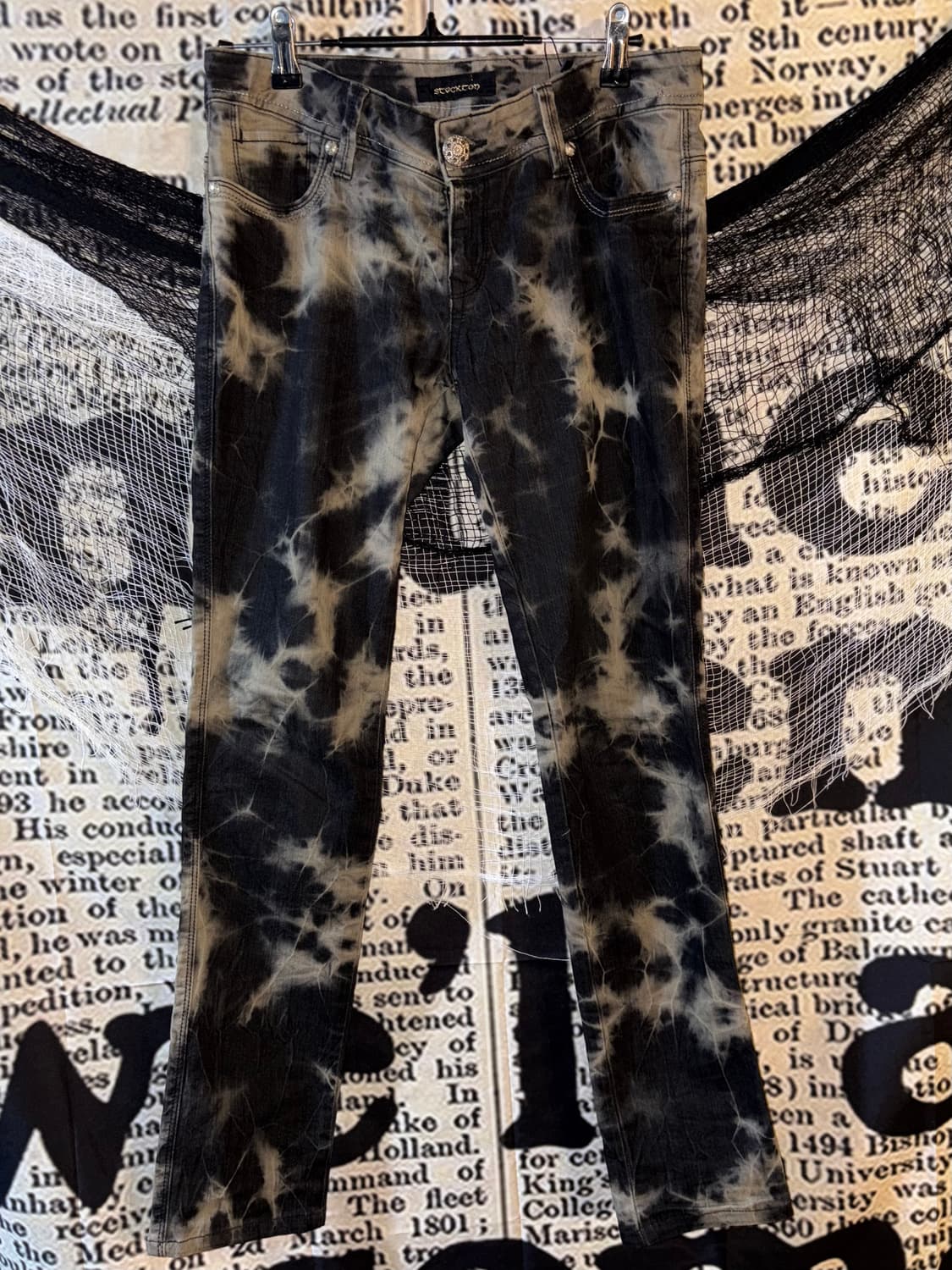 tie dye grey slim jeans  상품이미지4