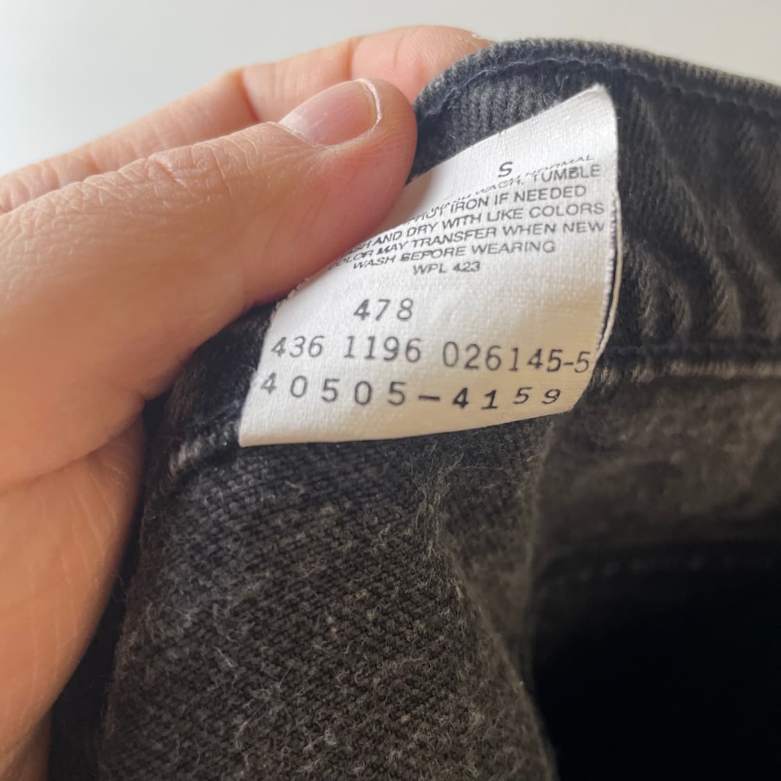 90s 리바이스505 흑청 데님팬츠 상품이미지9