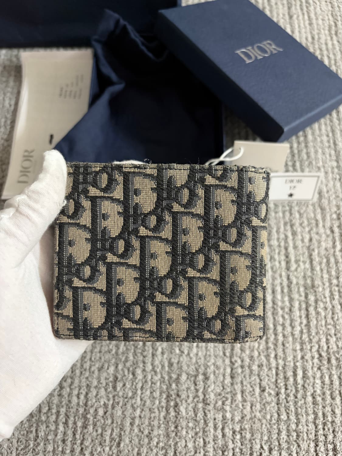 (상태최상, 풀구성) 디올 오블리크 반지갑 상품이미지3