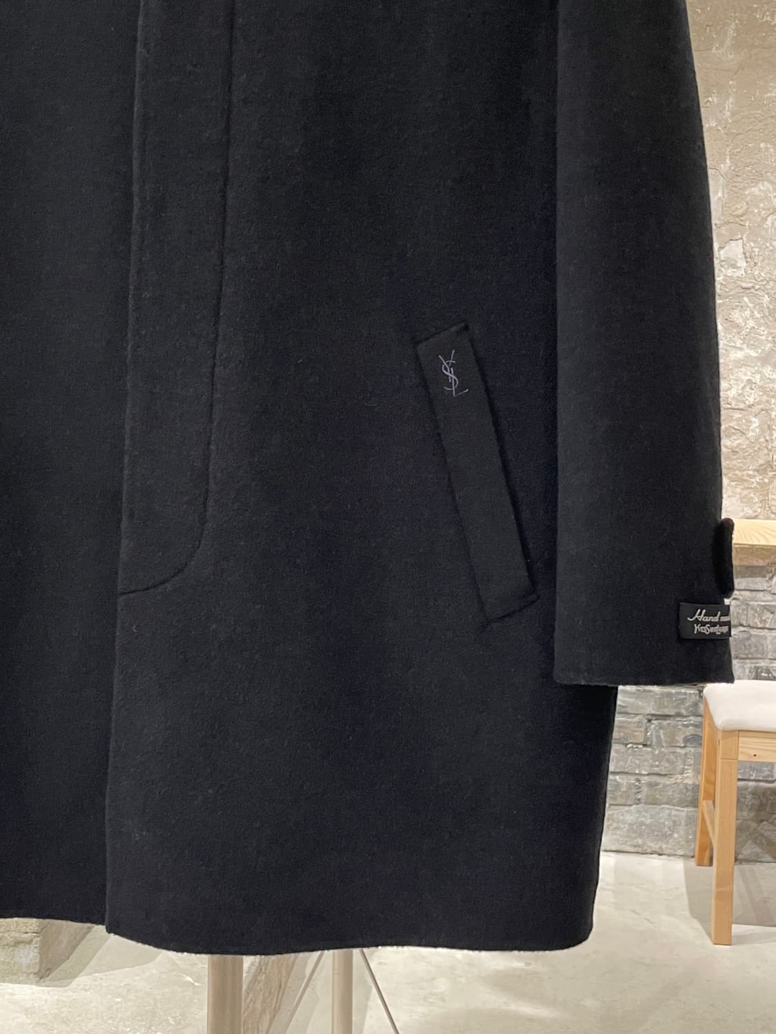이브 생로랑 뿌르 옴므 핸드 메이드 히든 버튼 울 자켓 상품이미지5