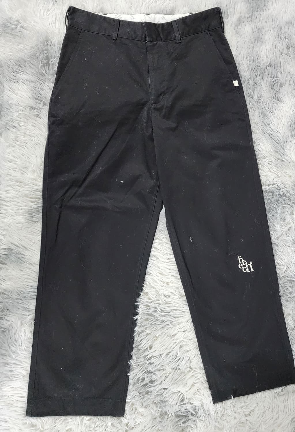 페치선데이 블랙 와이드 팬츠 상품이미지1