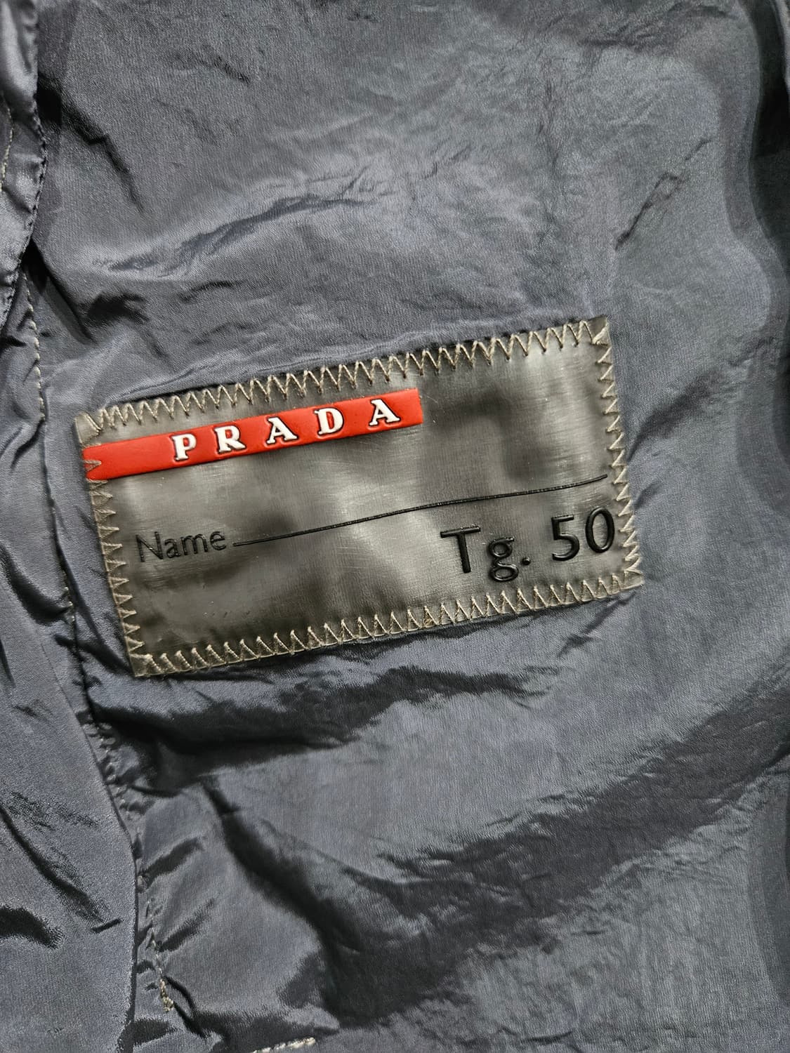 프라다 다크그레이톤 남성 50 하프 홑겹 바람막이 자켓 상품이미지3