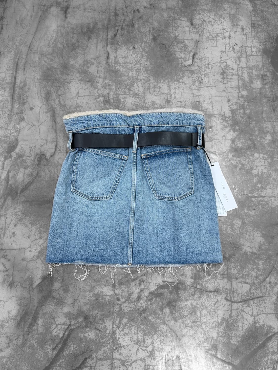이로 아이콘스 쉐어링 트리밍 데님 스커트 상품이미지3