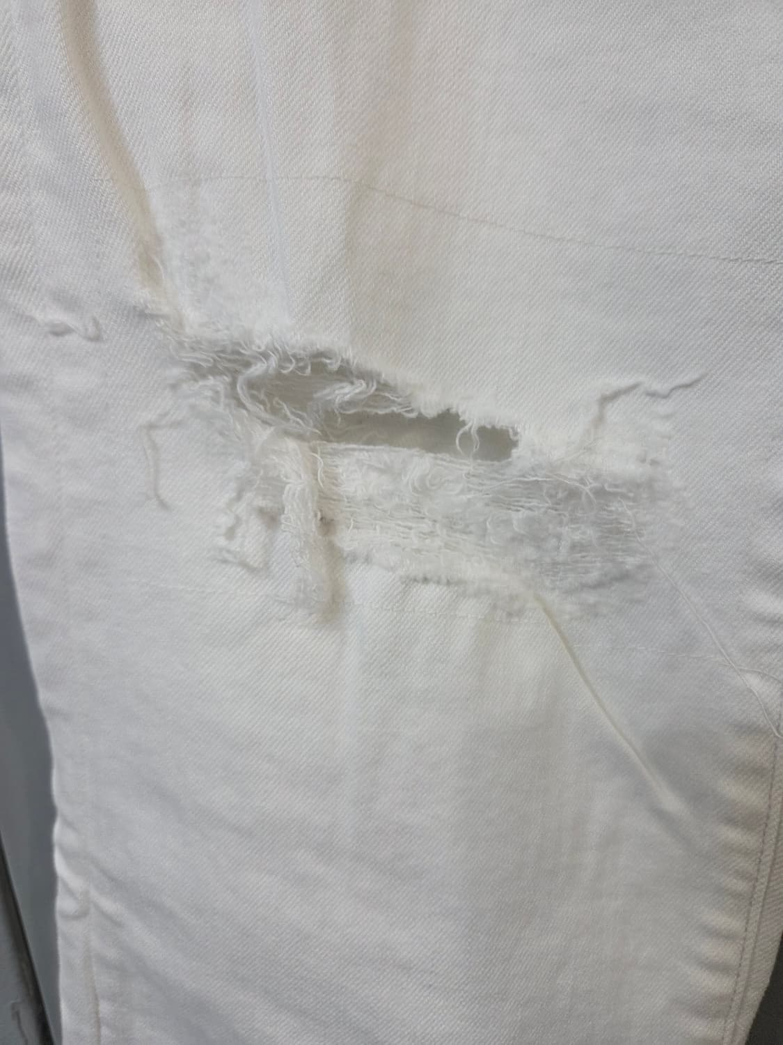 G-Star 화이트 데미지 청바지(W33/L32)남여공용 상품이미지5