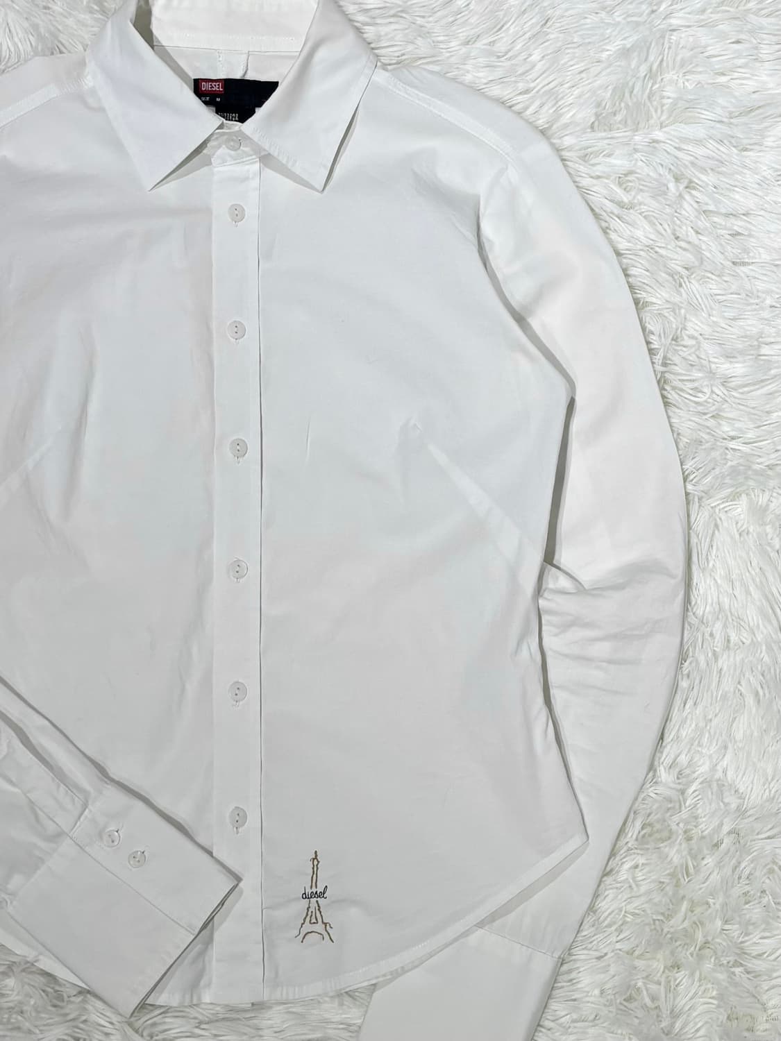 디젤 스몰로고 화이트 셔츠 상품이미지5