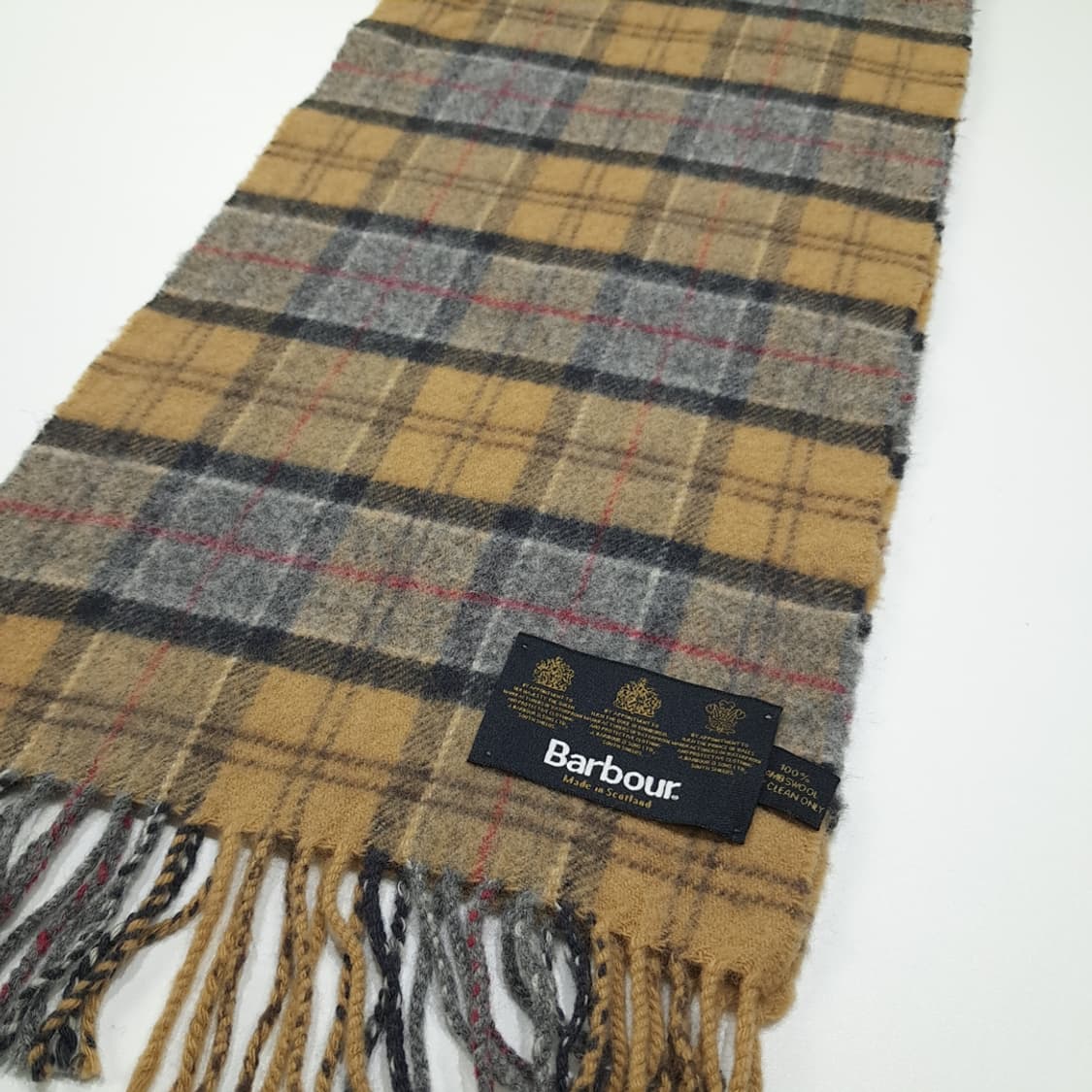 MX491 바버 90s 스코틀랜드판 램스울 클래식타탄 머플러 목도리 상품이미지3