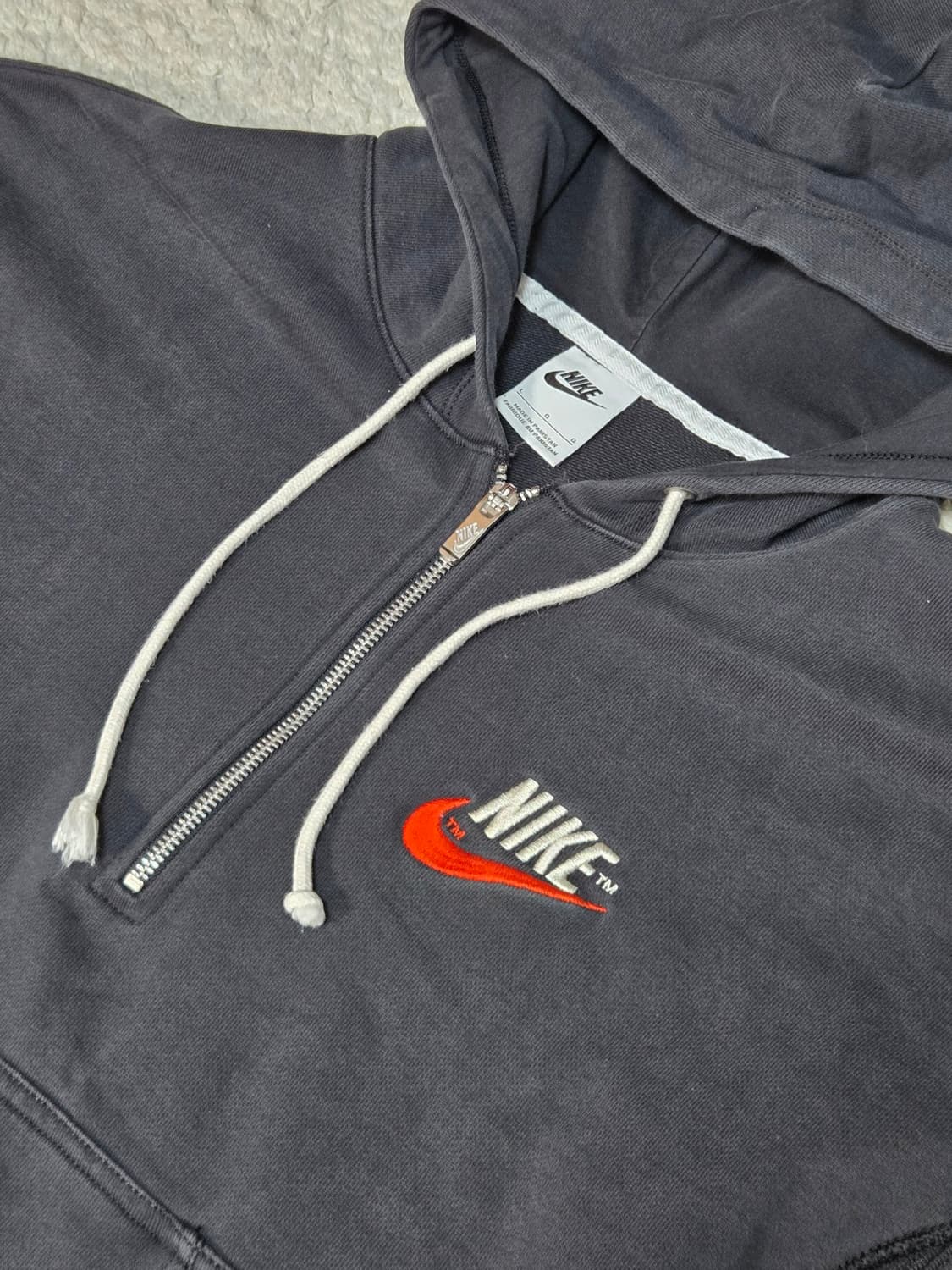 나이키(Nike) 레트로 로고 자수 하프집업 후드티 상품이미지2