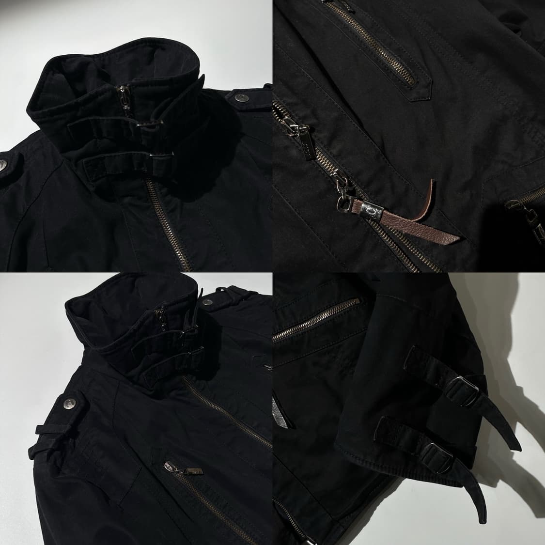 저스트 카발리 싱글 바이커 자켓 블랙 상품이미지5