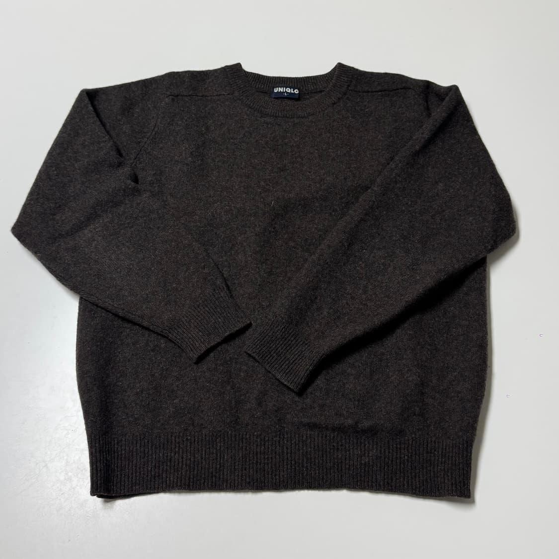 유니클로 울100% 니트 브라운 상품이미지1