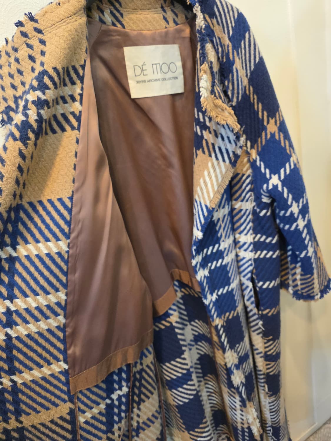 데무 한정판 하운드투스 트위드 롱 코트 상품이미지7