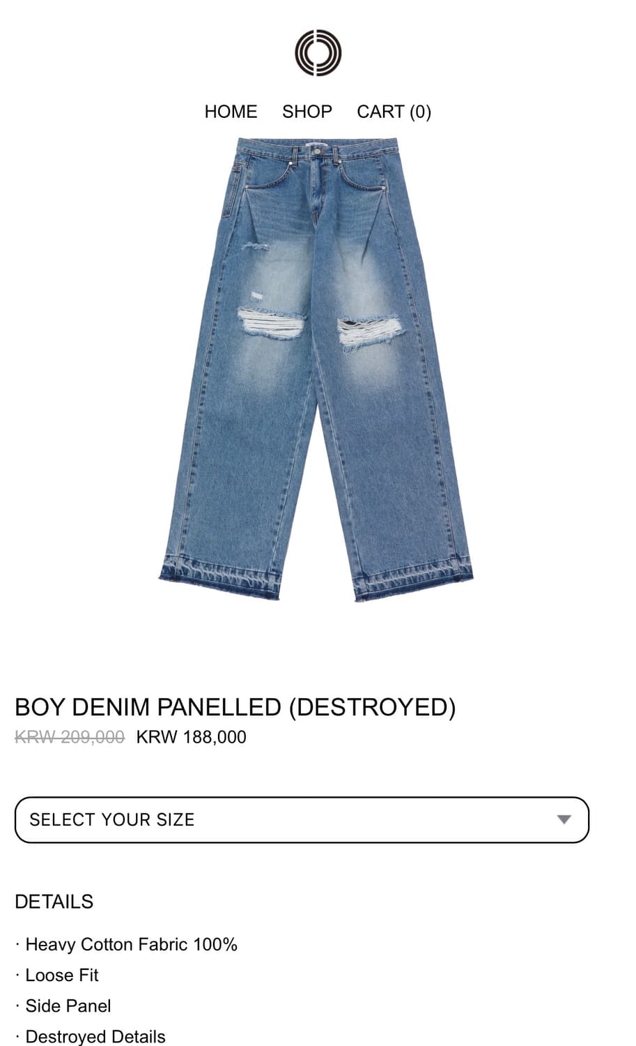 CHINDOWN boy denim panelled 상품이미지1