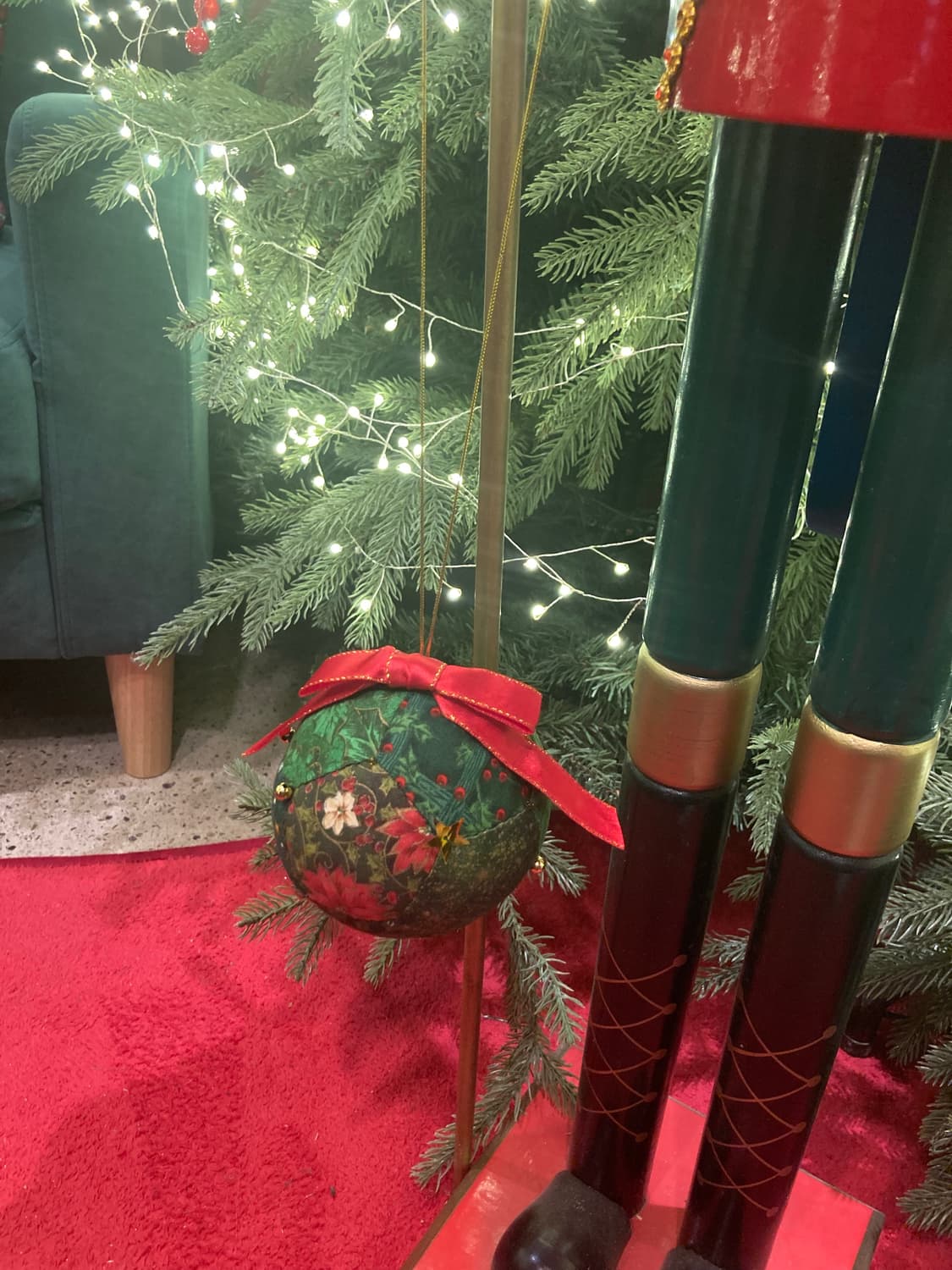 핸드메이드 패치워크 크리스마스 장식 볼 오너먼트 상품이미지3