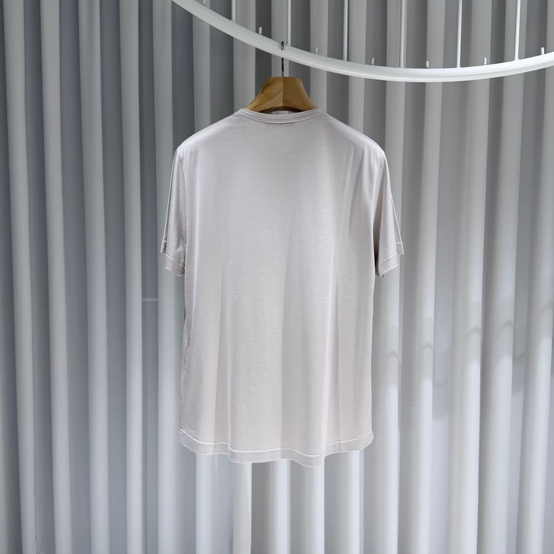 (A+/L) / 로로피아나 레보 실크 코튼실버 그레이  반팔 상품이미지6